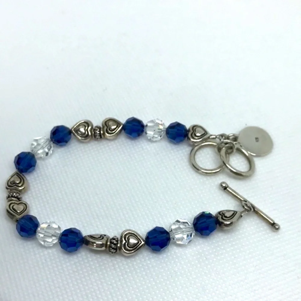 Elegant 925 silver bracelet Swarovski crystals‎